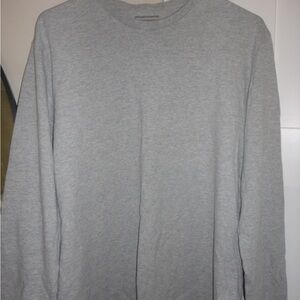 Amazon Essentials Men's Heather Gray Long Sleeve Tee